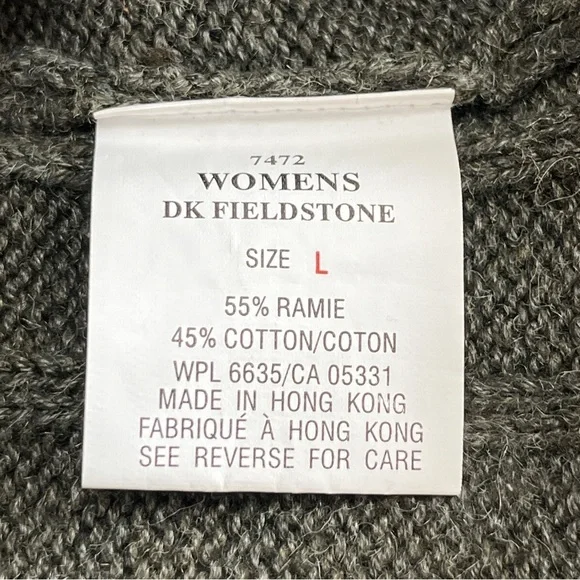 Woolrich Women’s Green Zip Cardigan with Needlework Cottagecore Size Large - Picture 8 of 10